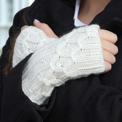 Valley Yarns Smocked Cable Hat and Mitts Knitting Pattern
