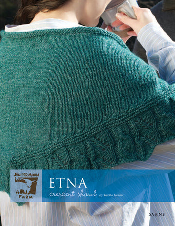 Etna Crescent Shawl Wrap Knitting Pattern