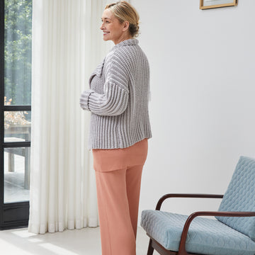 Debbie Bliss Ribbed Waterfall Jacket Knitting Pattern