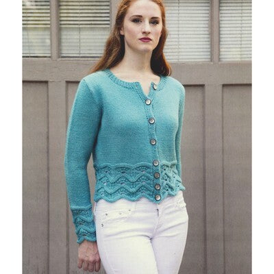 Plymouth Yarn 2943 Women's Cardigan Knitting Pattern
