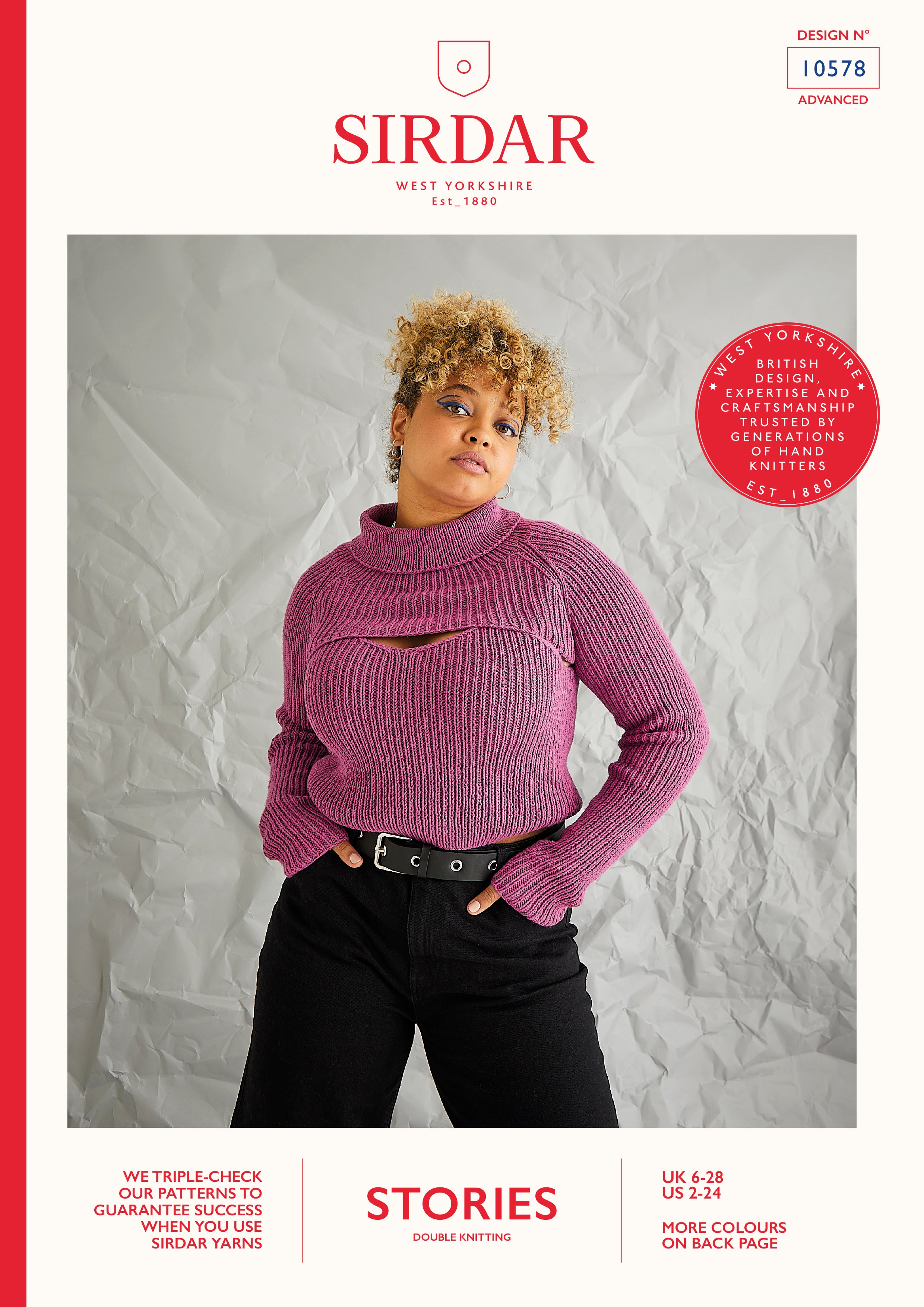 Sirdar Night Life Vest & Roll Neck Mittens Knitting Pattern