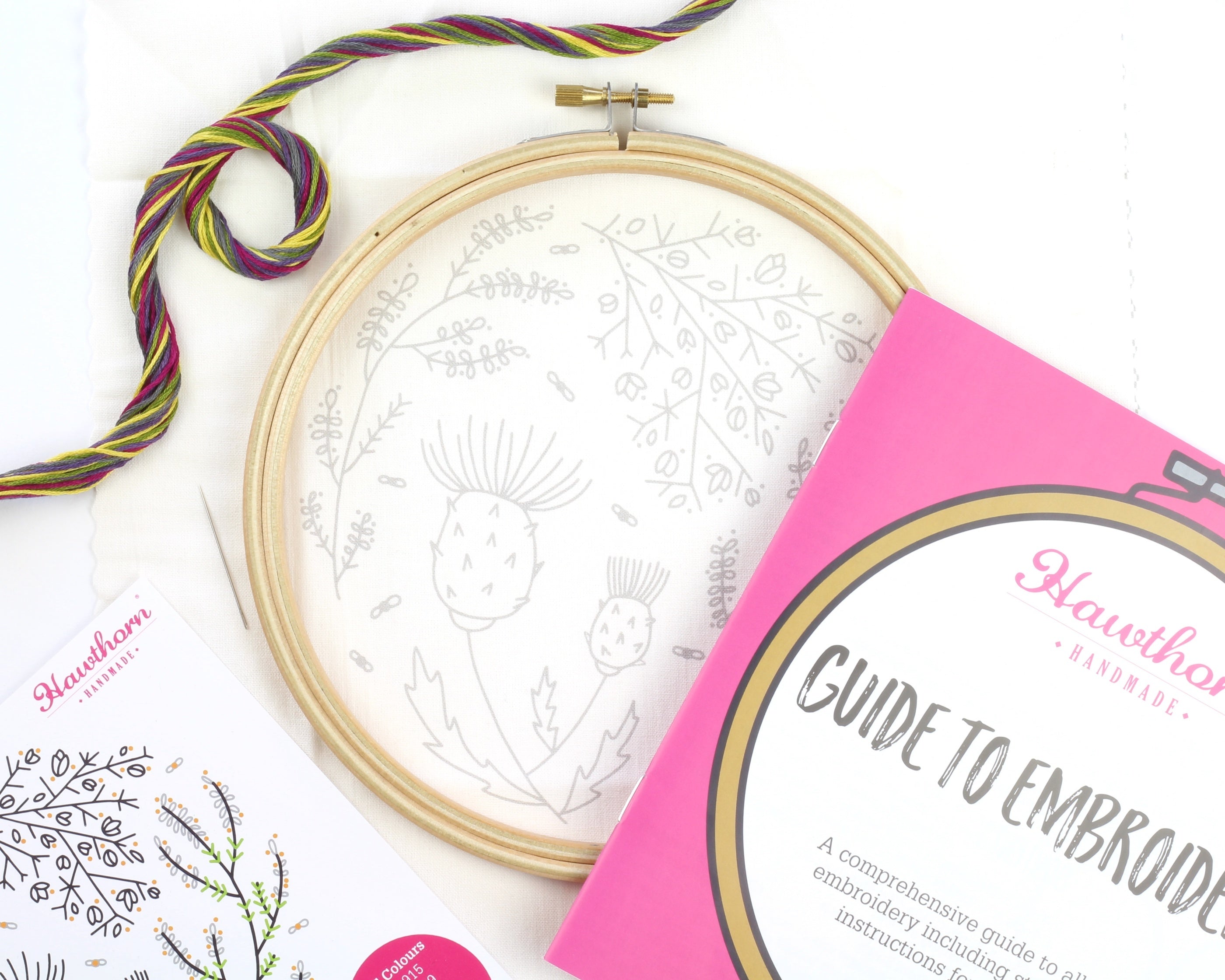 Hawthorn Handmade Highland Heathers Printed Embroidery Kit
