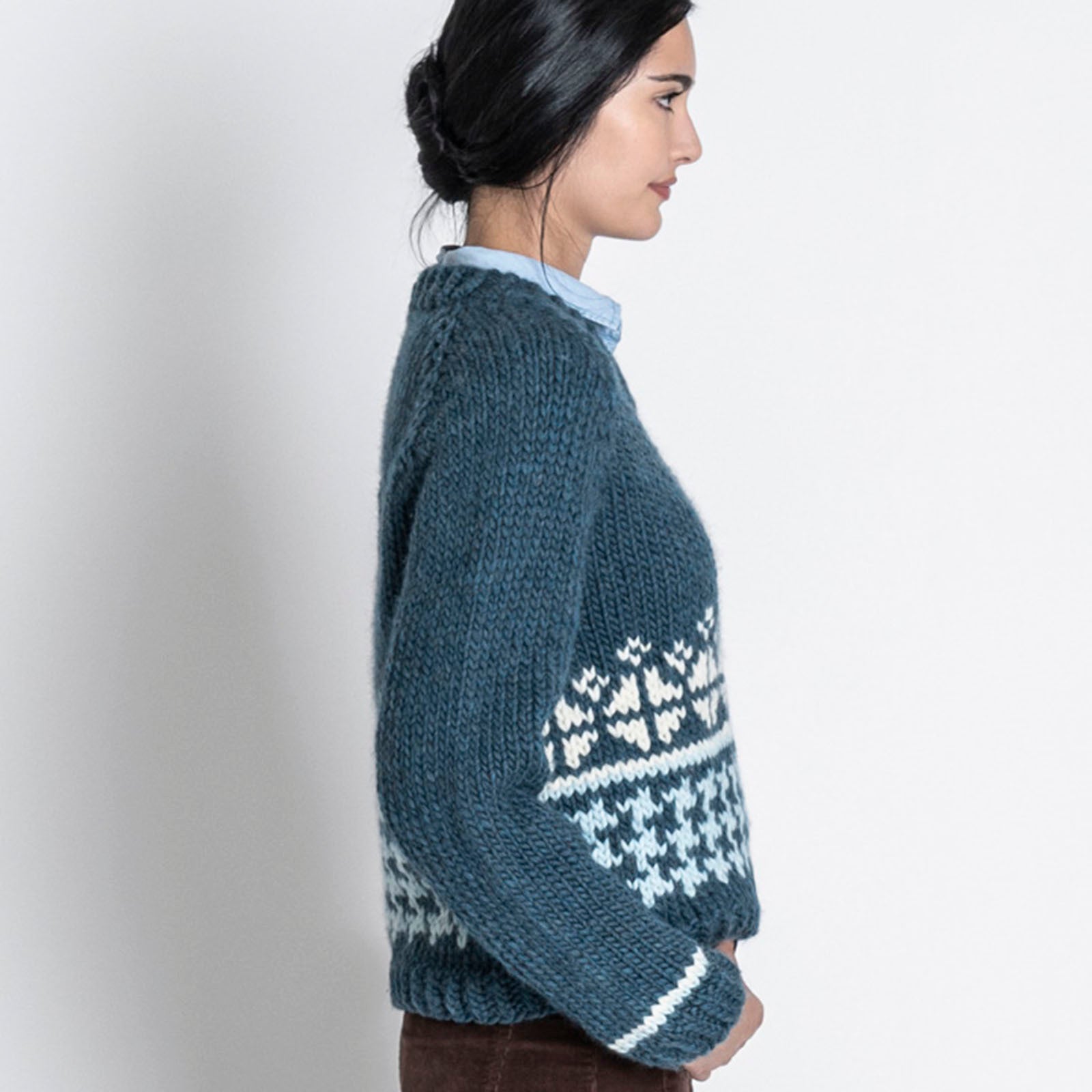 Blue Sky Fibers Swansboro Sweater Jumper Knitting Pattern