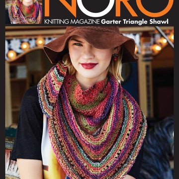 Noro Garter Triangle Shawl Wrap Knitting Pattern