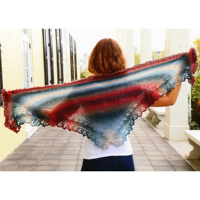 Plymouth Yarn 3057 Lace Shawlette Wrap Knitting Pattern