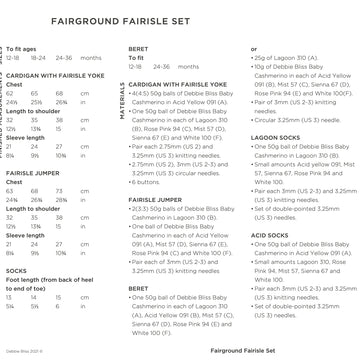Debbie Bliss Fairground Fairisle Set Knitting Pattern