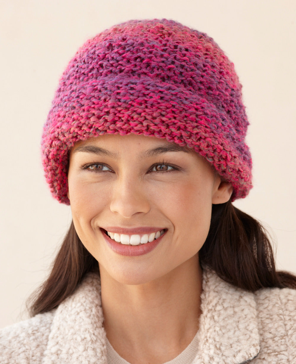 One Stitch Hat in Lion Brand Homespun - L10535 PDF