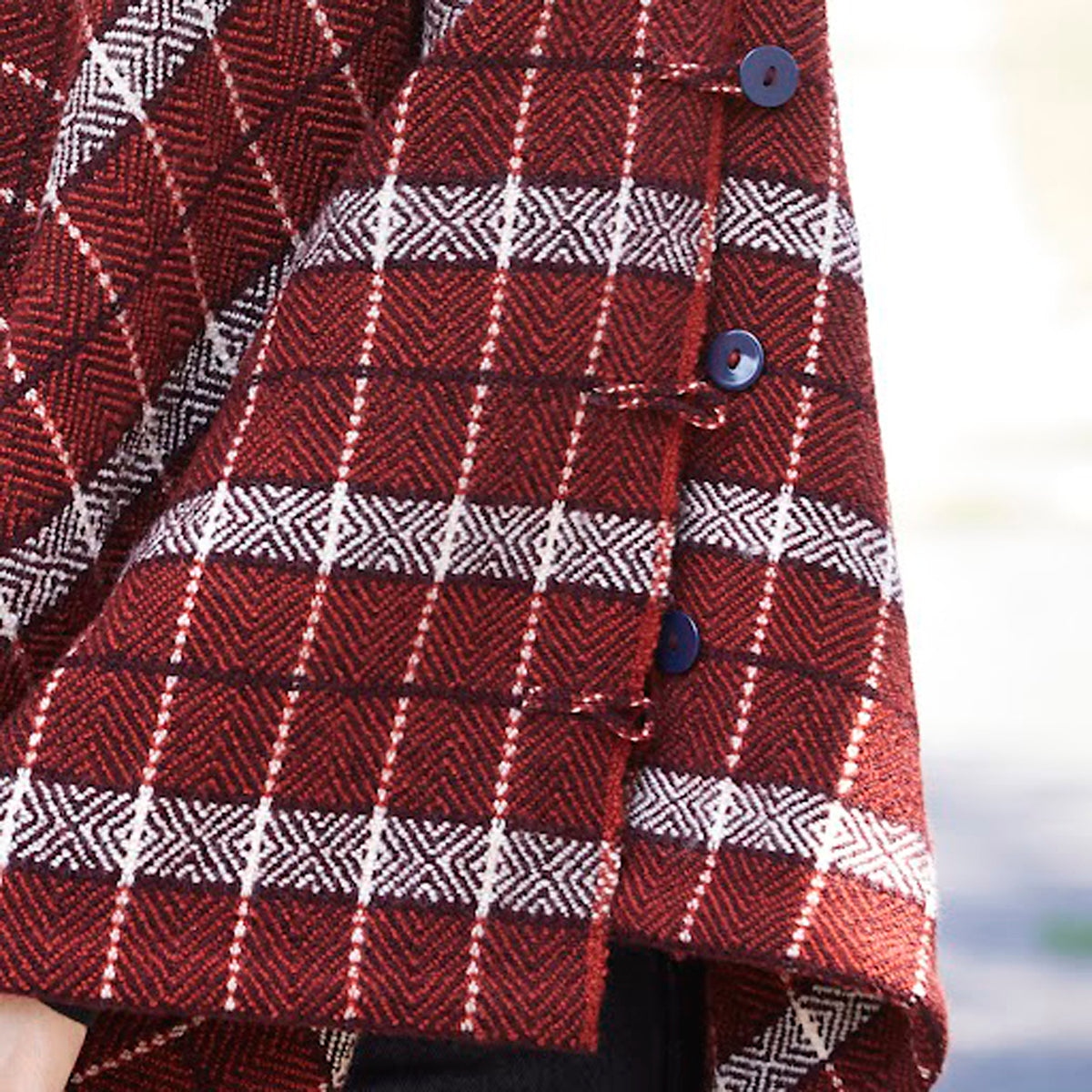Valley Yarns #211 Perfectly Plaid Poncho
