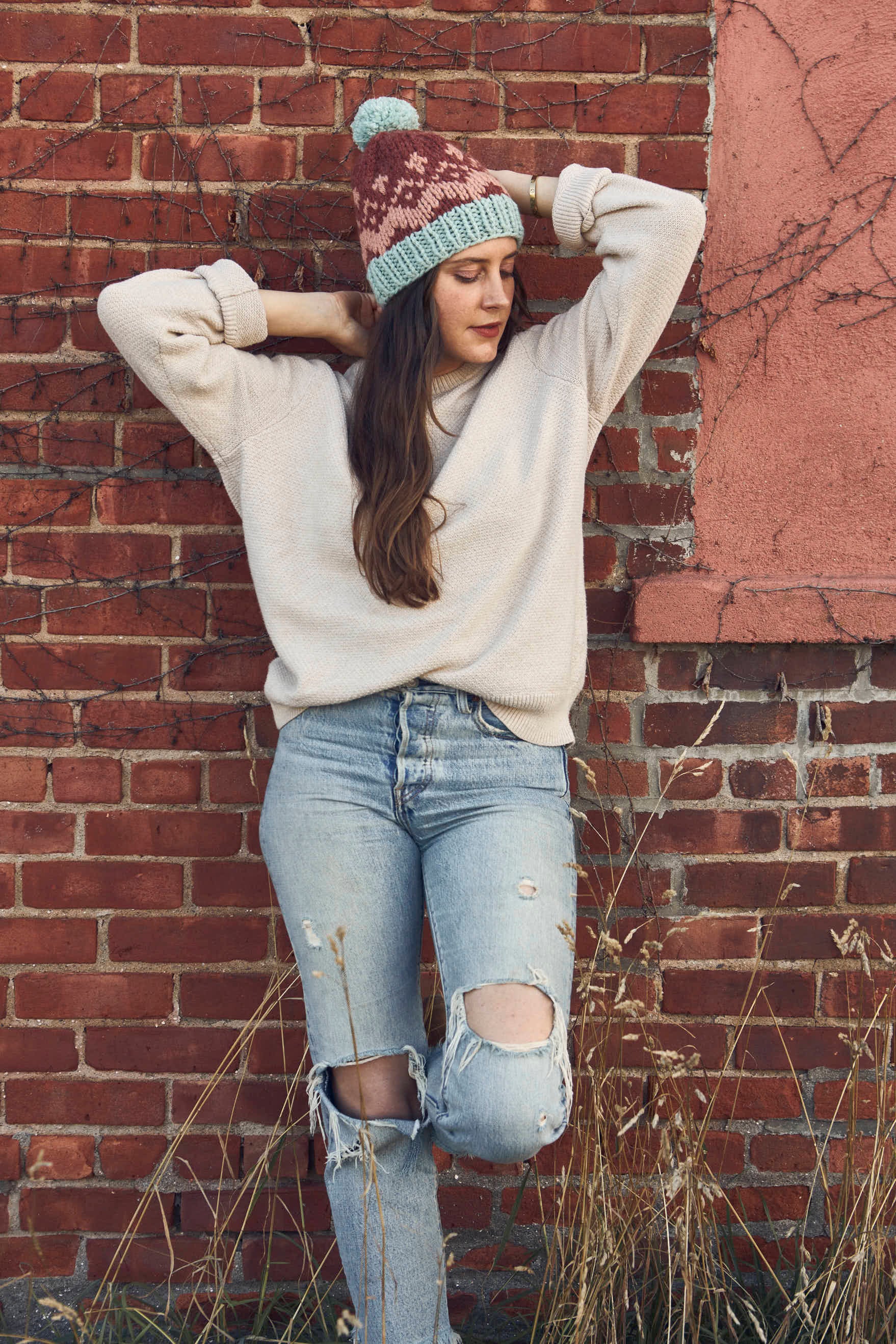 Trio Toboggan Hat Knitting Pattern