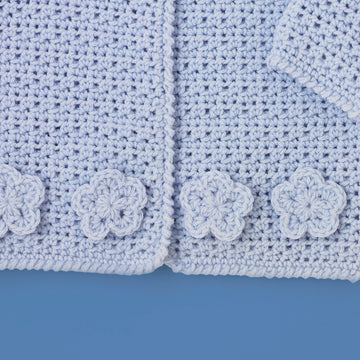 Paintbox Yarns Little Blossom Baby Cardigan Crochet Pattern