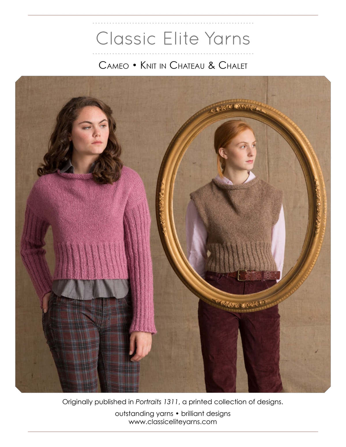 Classic Elite Yarns Cameo Jumper Knitting Pattern