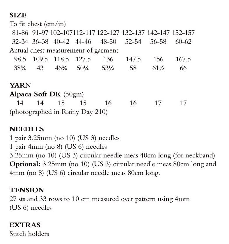 Highgate Jumper Knitting Pattern