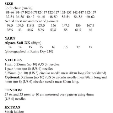 Highgate Jumper Knitting Pattern
