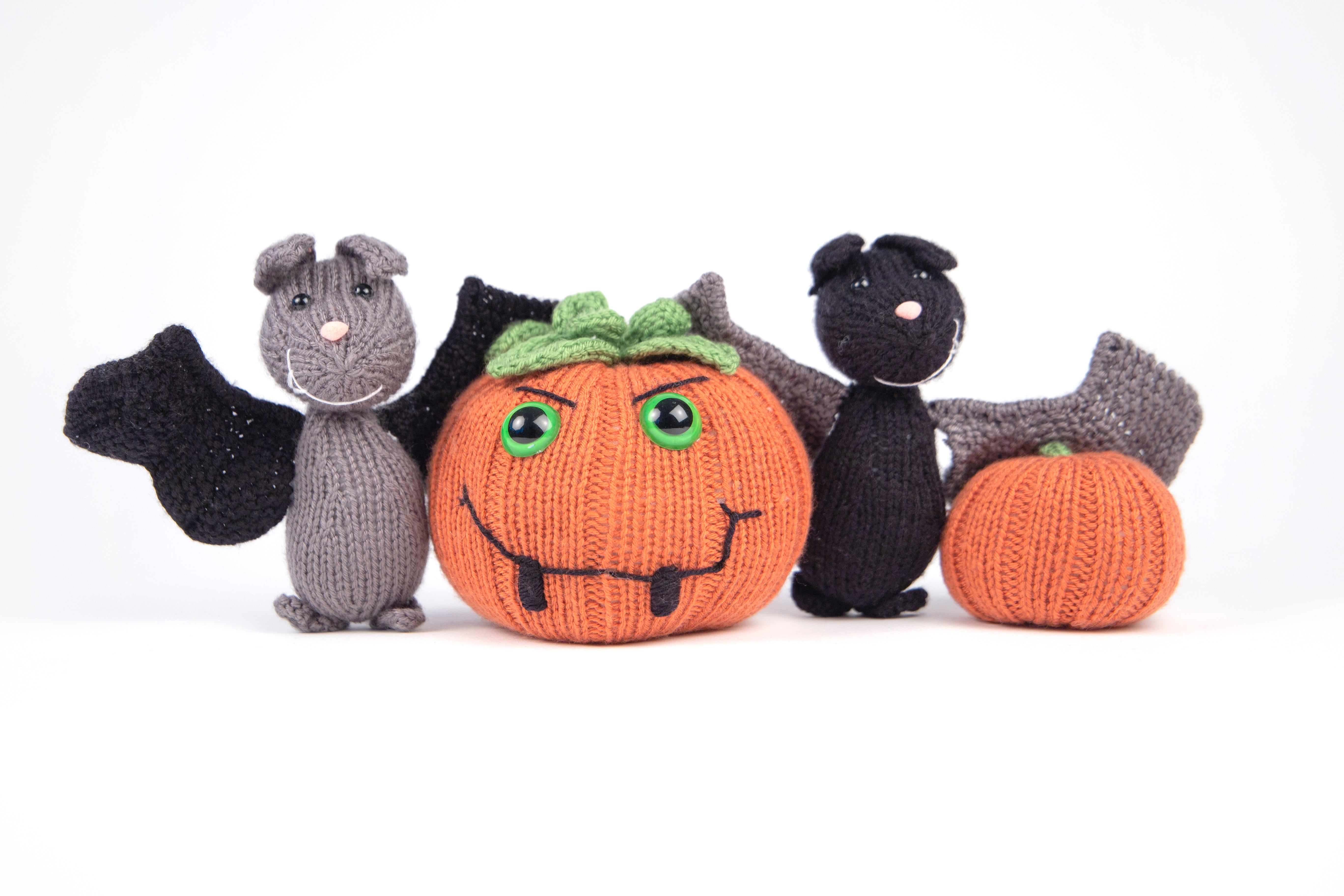 Deramores Bats and Pumpkins Toy Knitting Pattern