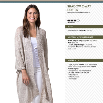 Tahki Yarns Shadow 2-Way Duster Knitting Pattern