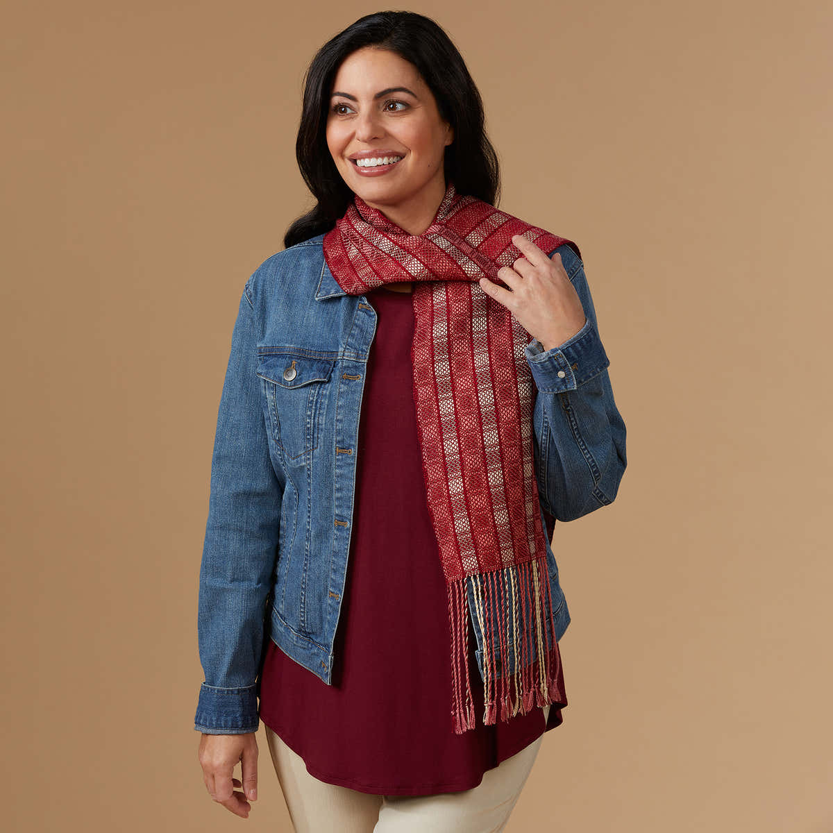 Valley Yarns #260 Taste of Burgundy Scarf WIF