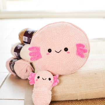 Axolotl Plushie and Cushion in Stylecraft Chenille Chunky - 10243