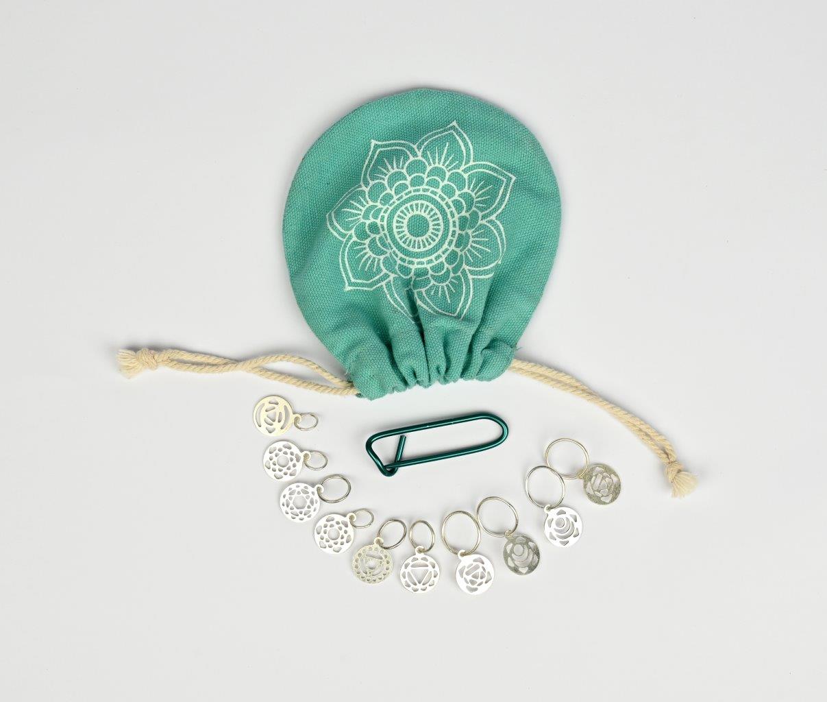 KnitPro Sterling Silver Plated Chakra Stitch Markers