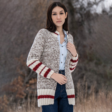 Blue Sky Fibers Hood River Cardigan Knitting Pattern