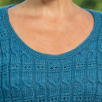Cable and Eyelet Pullover #186