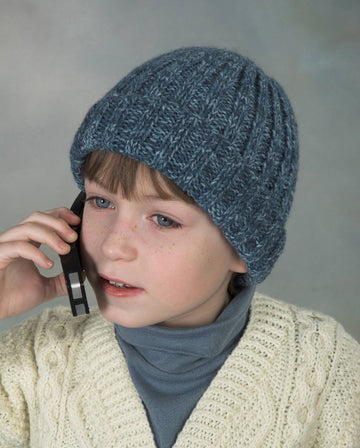 Ribbed Hat in Plymouth Encore Worsted - F303 - PDF