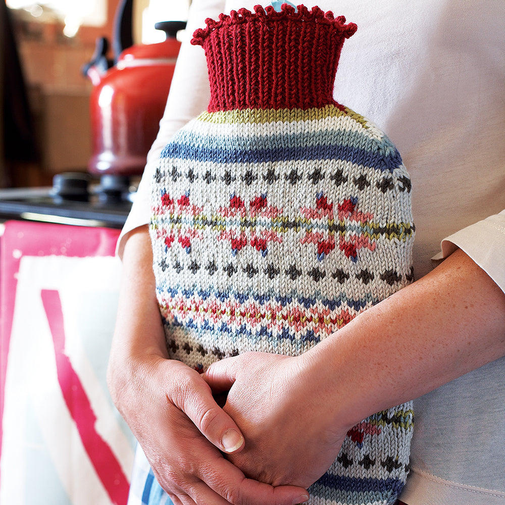 Debbie Bliss Fair Isle Hot Water Bottle Cover Knitting