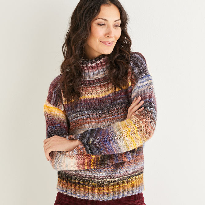 Sirdar Roll Neck Sweater Jumper Knitting Pattern