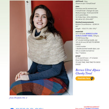 Berroco Addilyn Capelet- Portfolio Knitting Pattern
