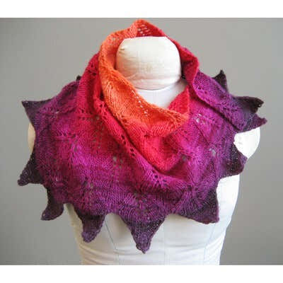 Freia Fine Handpaints Radiance Shawlette Knitting Pattern