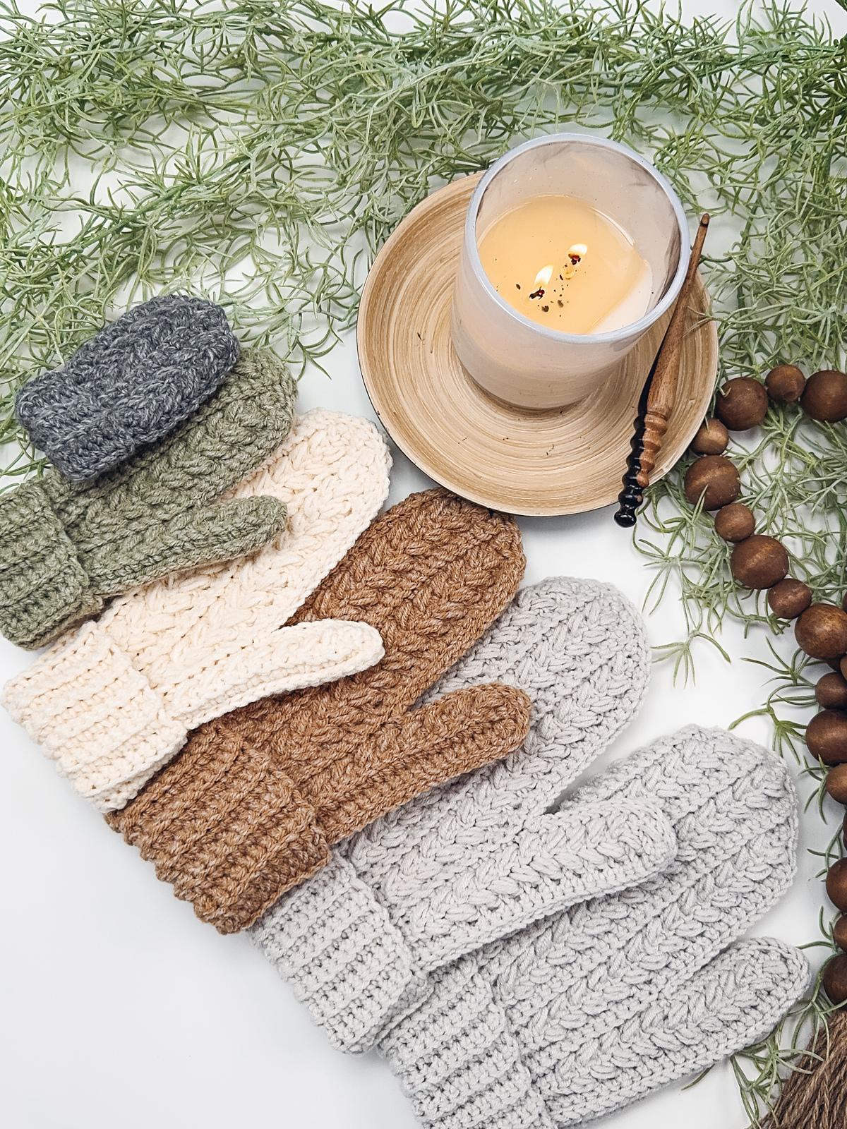 Winter Wheat Flat Mittens