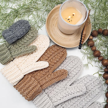 Winter Wheat Flat Mittens
