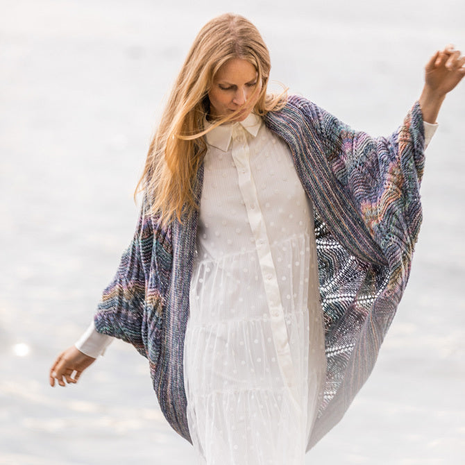 Lana Grossa Cocoon Vest Cardigan Knitting Pattern