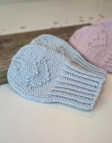 Tiny Heart Baby Mittens
