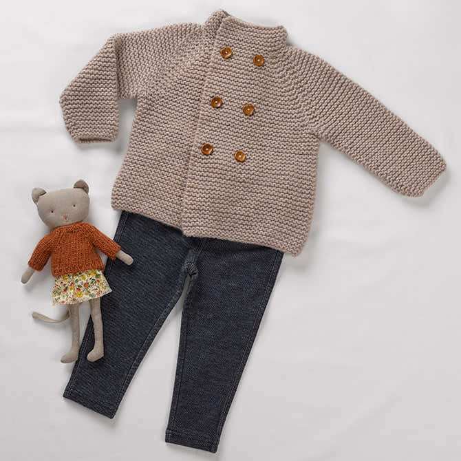 String Mini Pea Coat Knitting Pattern