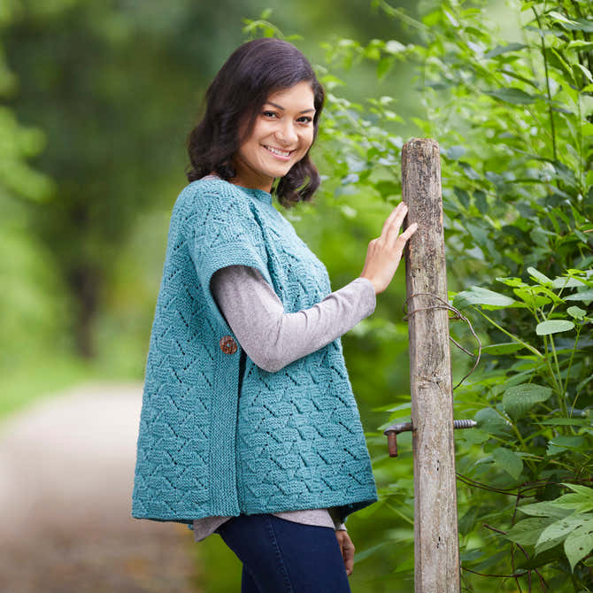 Valley Yarns Tafsut Poncho Knitting Pattern