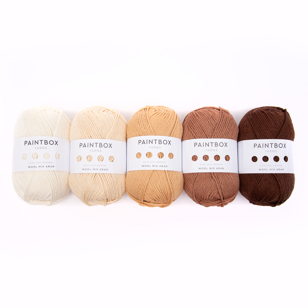 Paintbox Yarns Wool Mix Aran 5 Ball Color Pack Yarn - Wool Aran