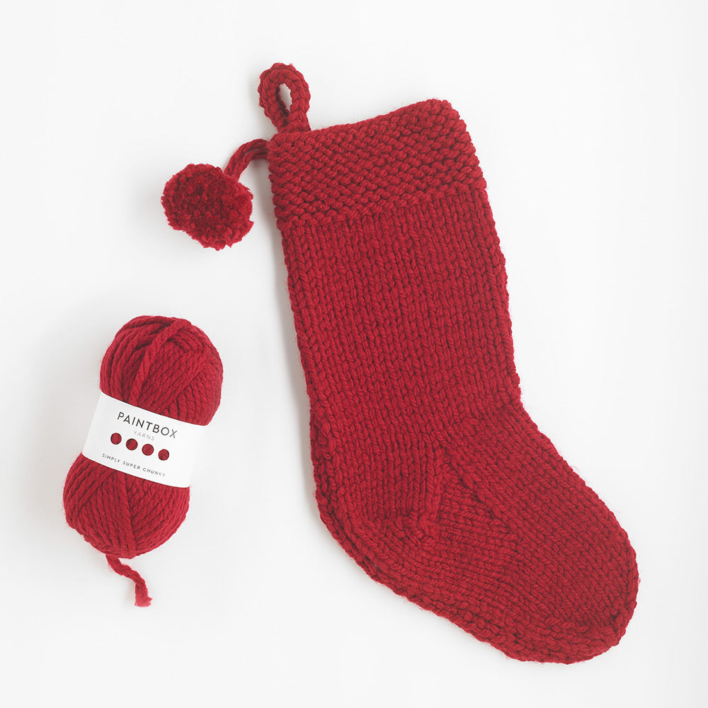 Paintbox Yarns Essential Christmas Stocking Knitting Pattern