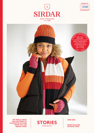 Sirdar Stop Sign Scarf Set Knitting Pattern