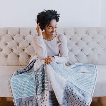Tunisian Holiday Sampler Blanket