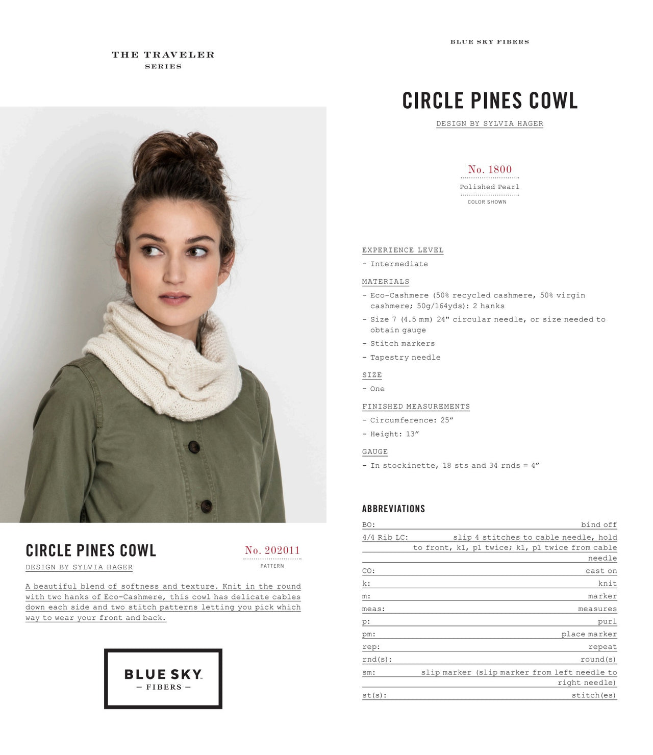 Blue Sky Fibers Circle Pines Cowl PDF