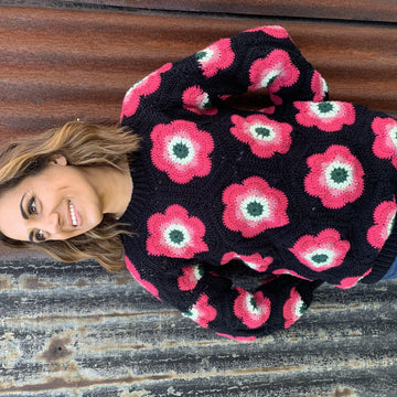 Retro flower Jumper Collab