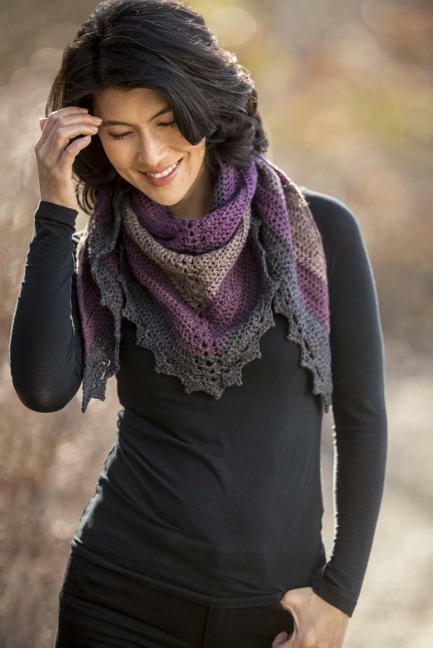 Cascade Yarns DK Dark Sky Shawl Crochet Pattern