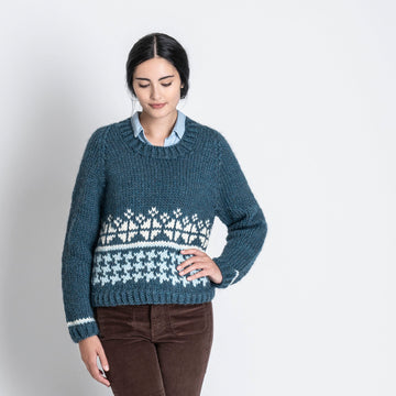 Blue Sky Fibers Swansboro Sweater Jumper Knitting Pattern