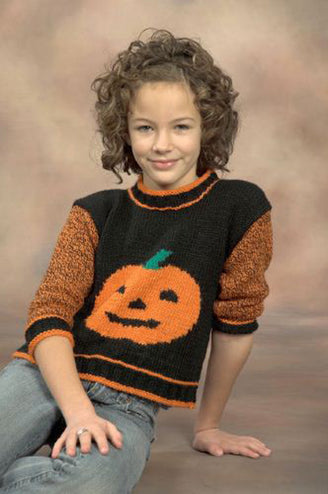 Pumpkin Sweater Jumper Knitting Pattern