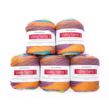 Valley Yarns Easthampton 5 Ball Value Pack Yarn - Merino Wool Sport