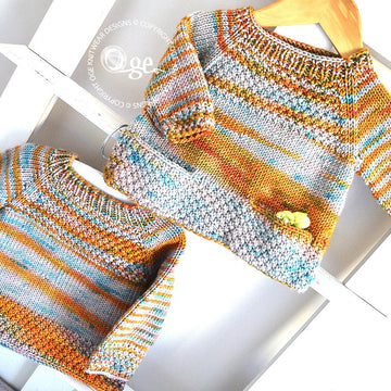 Silver Gum top down sweater & Poppet Tunic - P137 and P 141