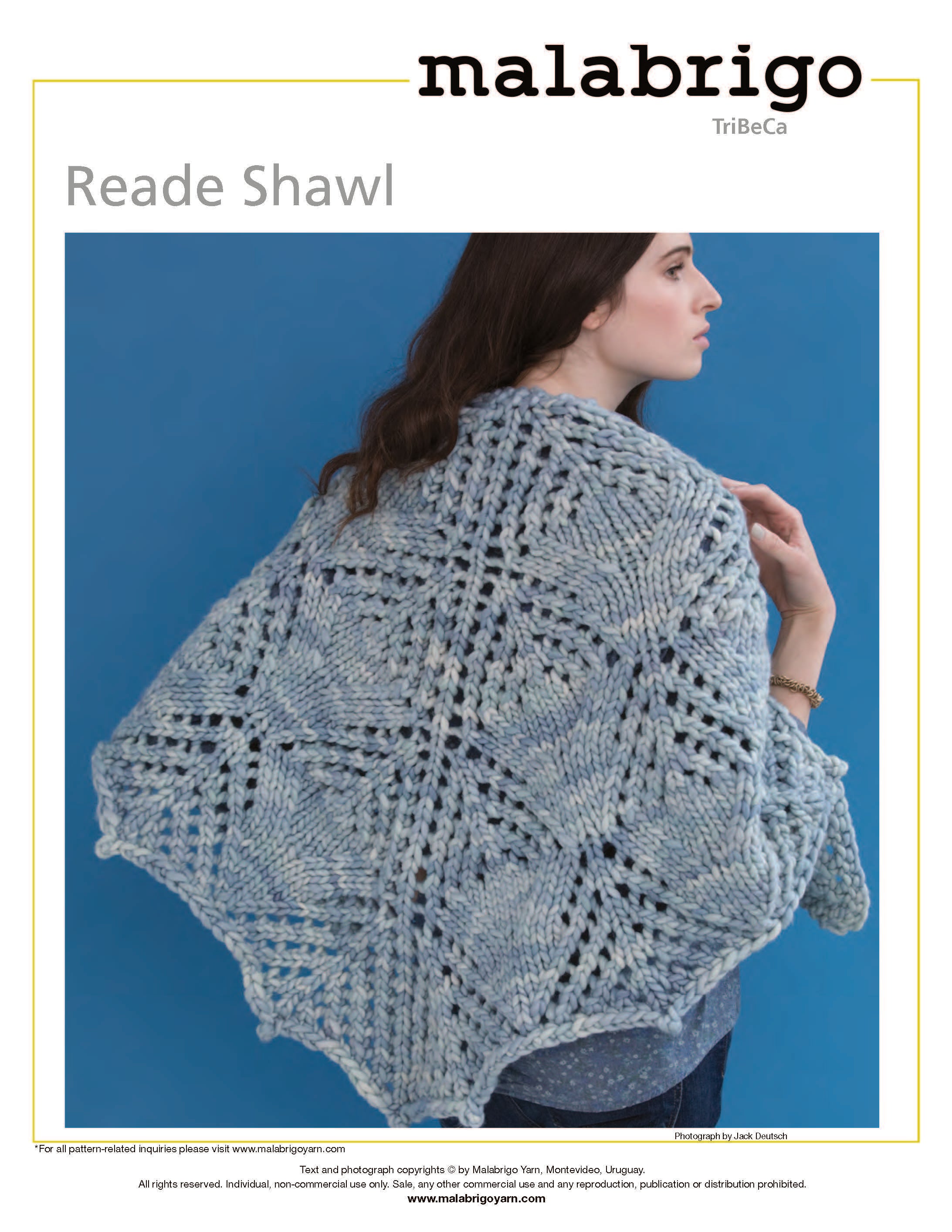Reade Shawl Wrap Knitting Pattern