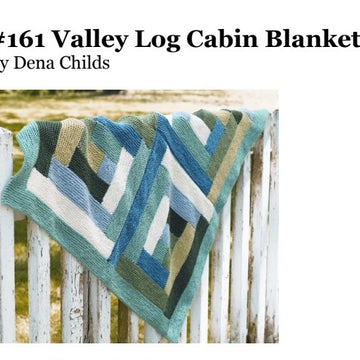 Valley Yarns Valley Log Cabin Blanket Knitting Pattern