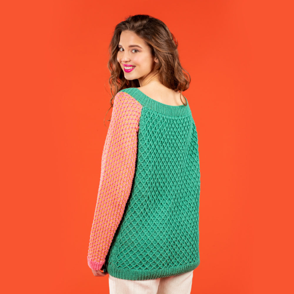 Paintbox Yarns Promenade Oversized Cardigan Knitting Pattern