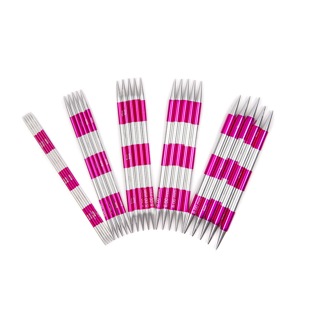 KnitPro Smartstix Pink Double Point Needles 5.5" (Set of 5)